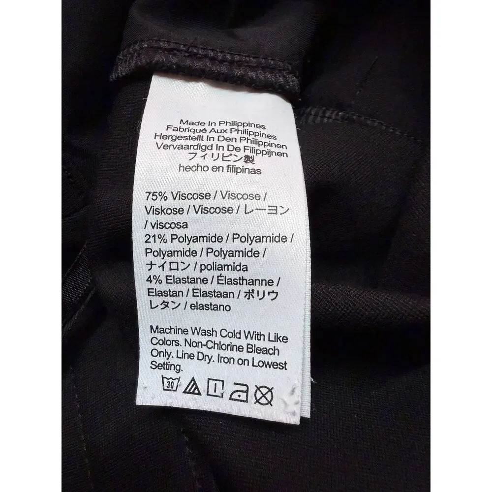 J.Crew Women’s Black Pleated Cropped Flare Trouser Pants Italian Fabric Size 10
